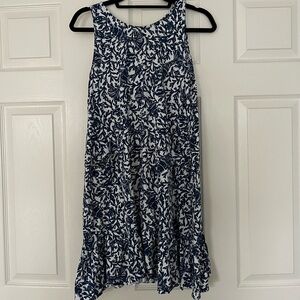 Lilly Pulitzer Kristen Flounce Dress - Navy and White